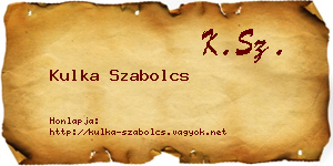Kulka Szabolcs névjegykártya